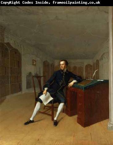 Arthur Devis Sir Roger Newdigate in the Library at Arbury